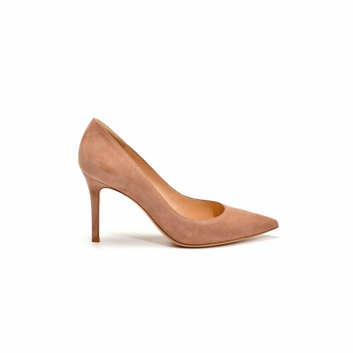 Escarpin 24580 Veau velours nude