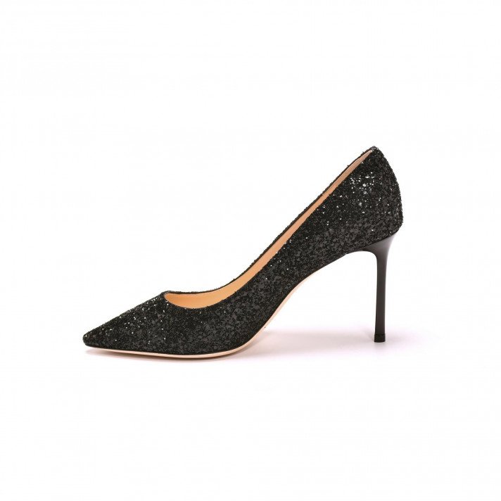 Romy Glitter noir Jimmy Choo