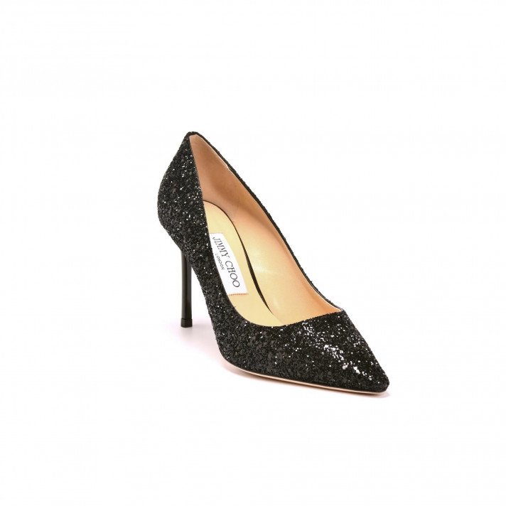 Romy Glitter noir Jimmy Choo