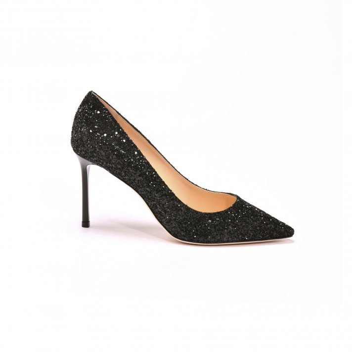 Romy Glitter noir Jimmy Choo