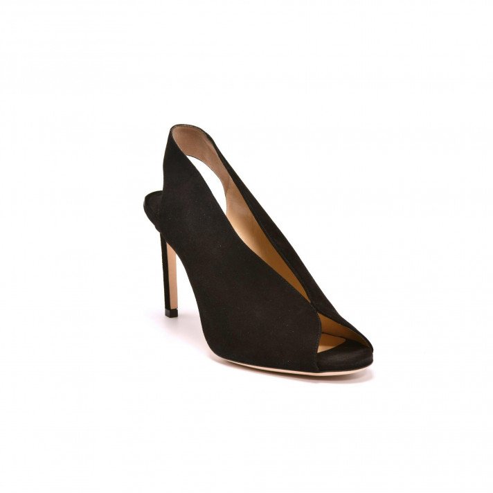 Sandales Shar Noir Veau velours Jimmy Choo
