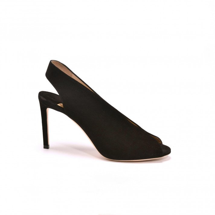 Sandales Shar Noir Veau velours Jimmy Choo