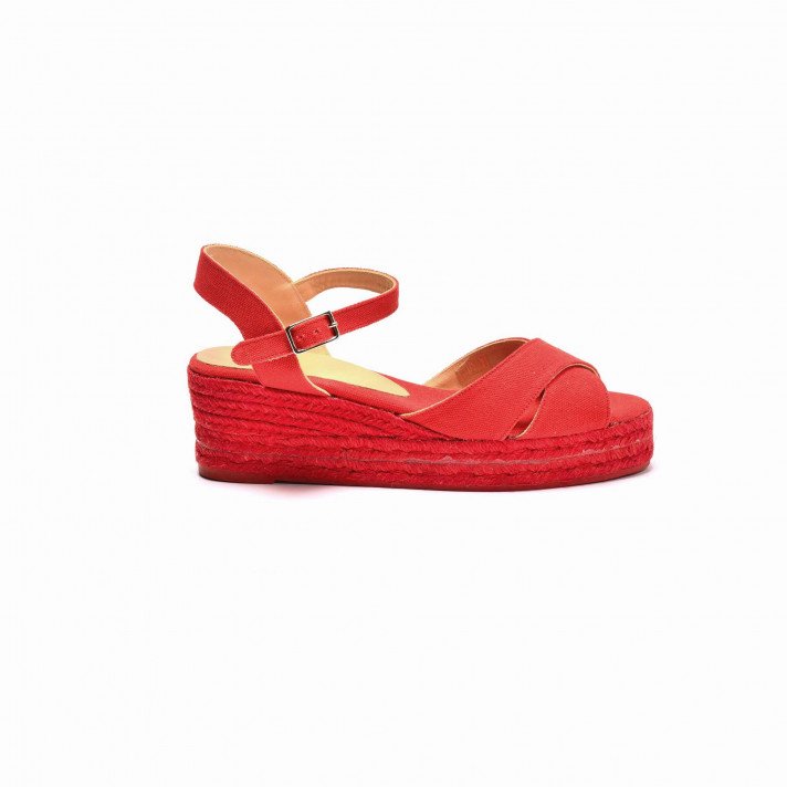 Blaudell sandales Cordes rouge Castañer