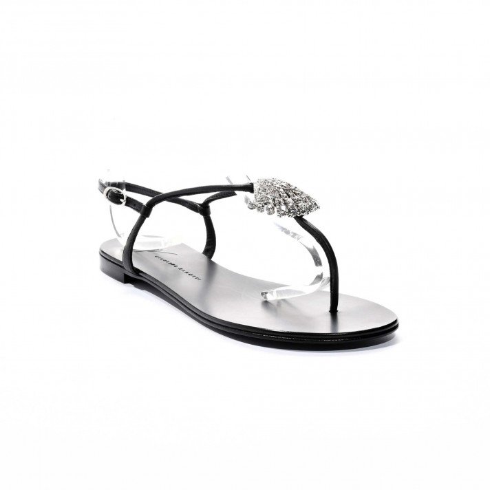 E900127 Sandales noir bijour Giuseppe Zanotti