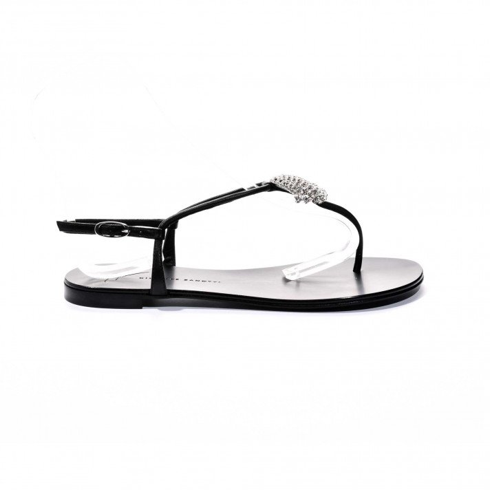 E900127 Sandales noir bijour Giuseppe Zanotti