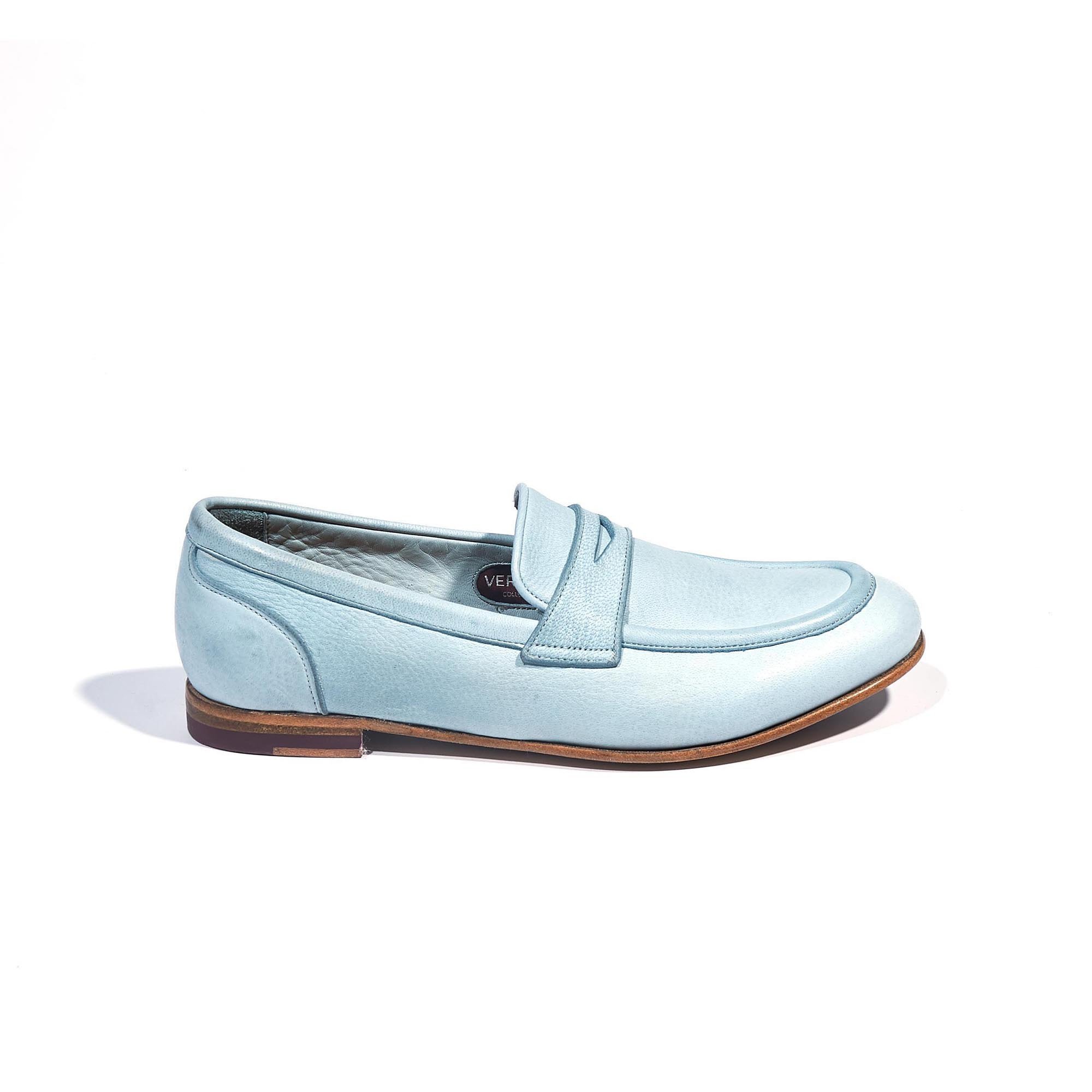 Mocassin store bleu ciel