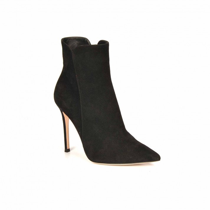 LEVY 10.5 VEAU VELOURS NOIR GIANVITO ROSSI