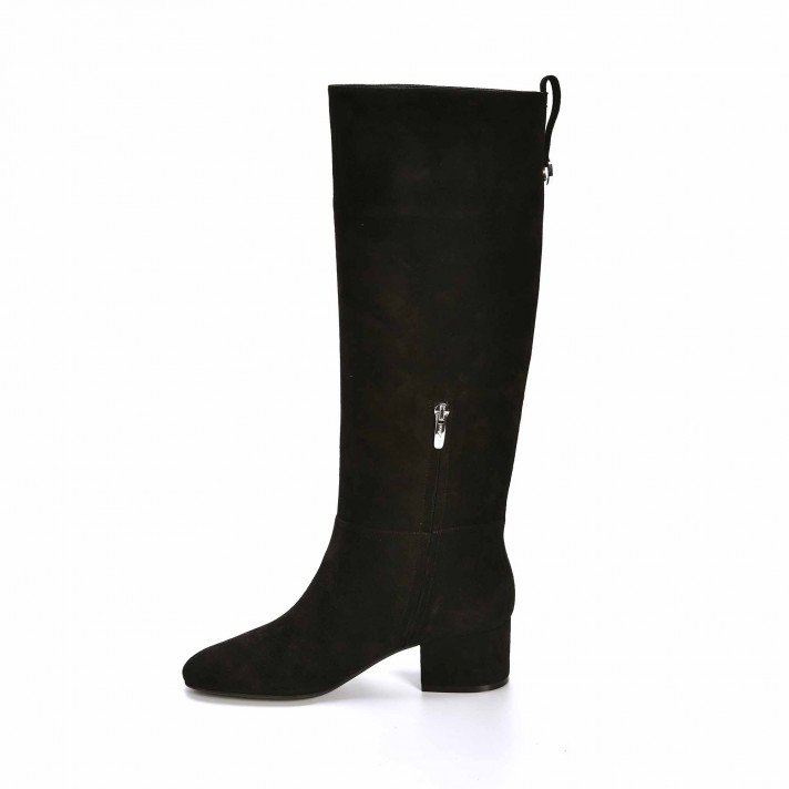 A85940 BOTTES SUEDE NOIRE SERGIO ROSSI
