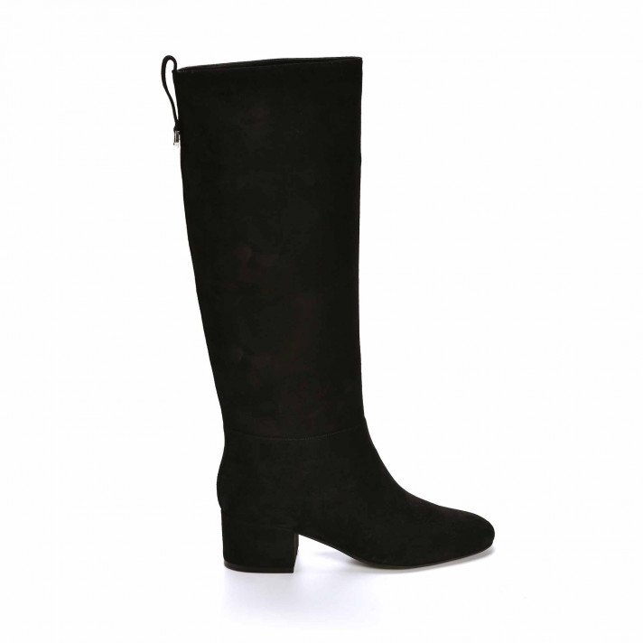 A85940 BOTTES SUEDE NOIRE SERGIO ROSSI