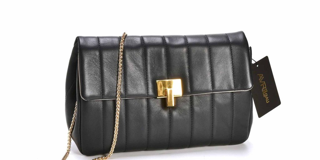 Sac Bandoulière AVRIL GAU En Cuir Vernis Noir - Neuf Avec étiquettes, Made In Italy, Avec Pochette Originale