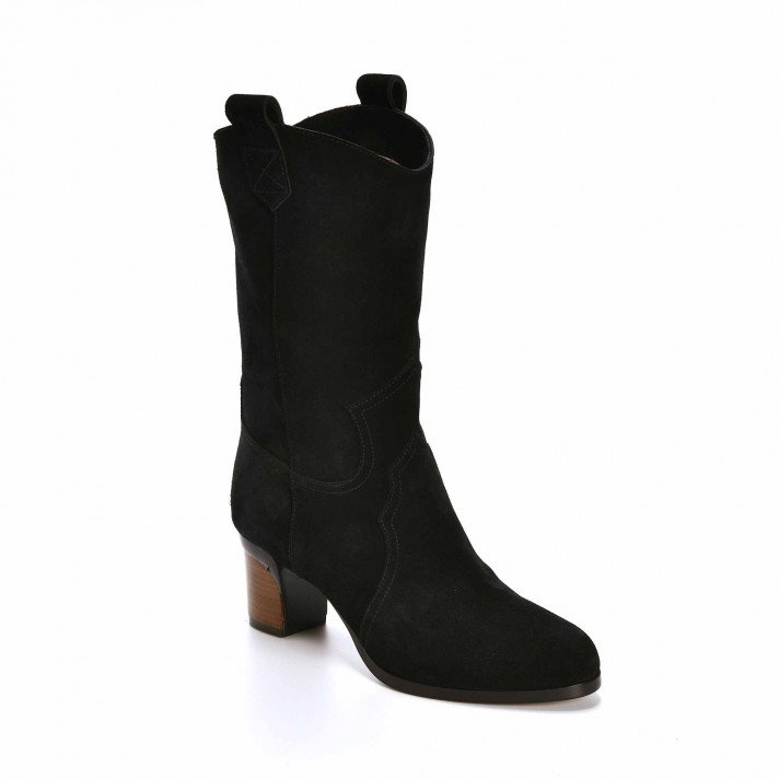 VIC MI-BOTTES NOIRES VIOLET TOMAS