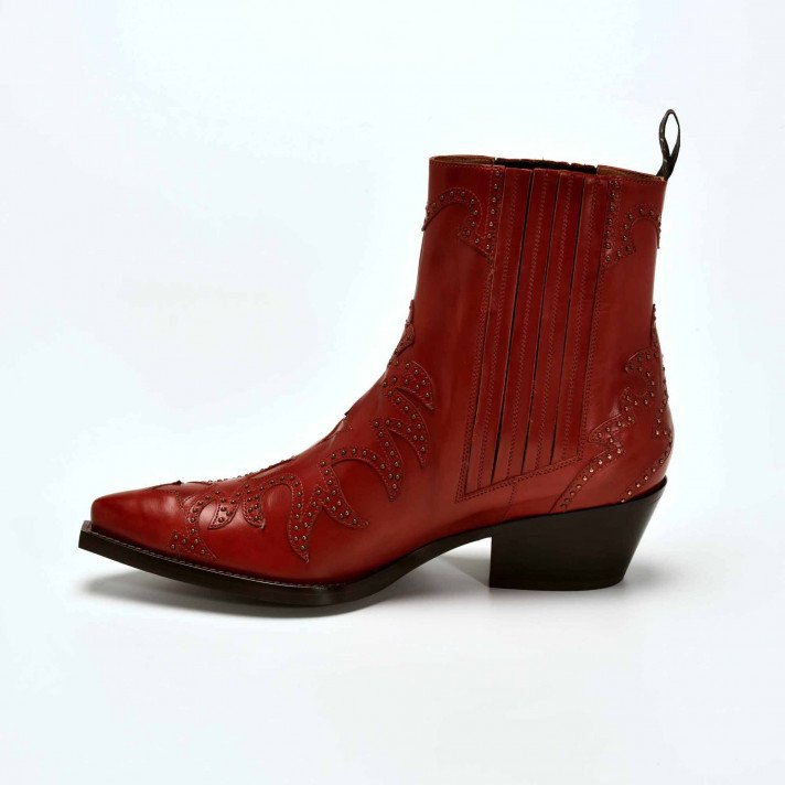 SR3604 BOOTS FLAMMES CLOUTEES CARMINE SARTORE