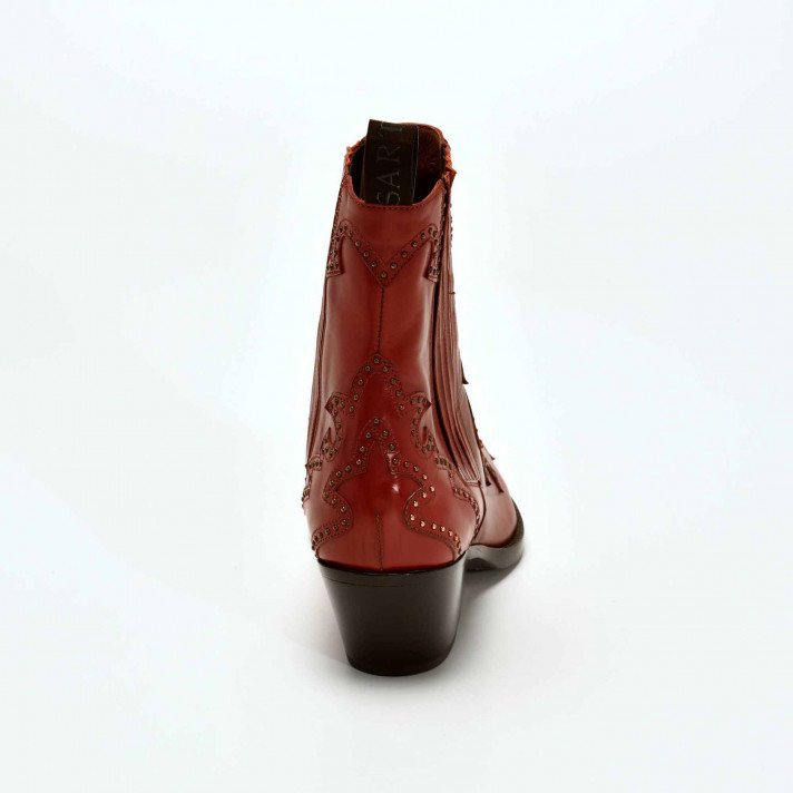 SR3604 BOOTS FLAMMES CLOUTEES CARMINE SARTORE
