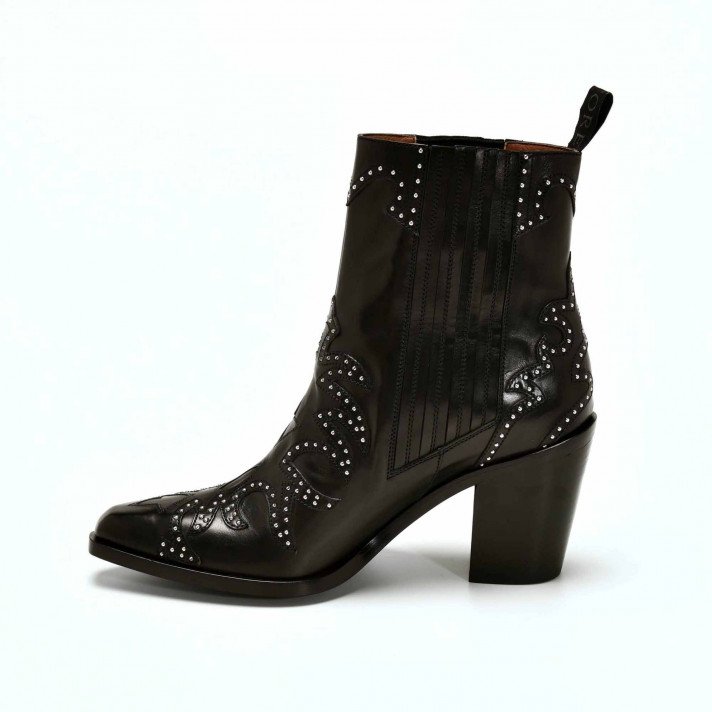 SR3799 BOOTS CLOUTEES NOIRE SARTORE