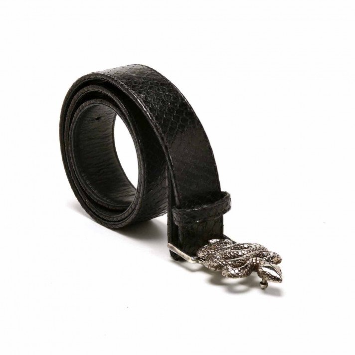 CEINTURE SNAKE NOIR ARG TAILLE 1 CLARIS VIROT