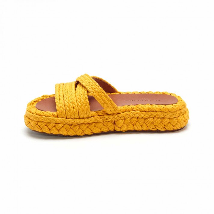 ICE3 MULES COTON JAUNE CLERGERIE