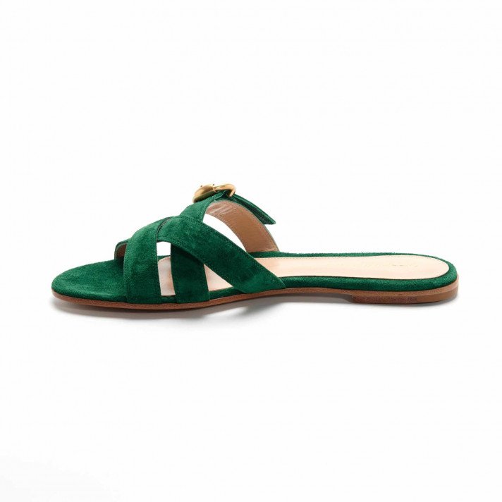 G13620 MULES PLATES VERTES GIANVITO ROSSI