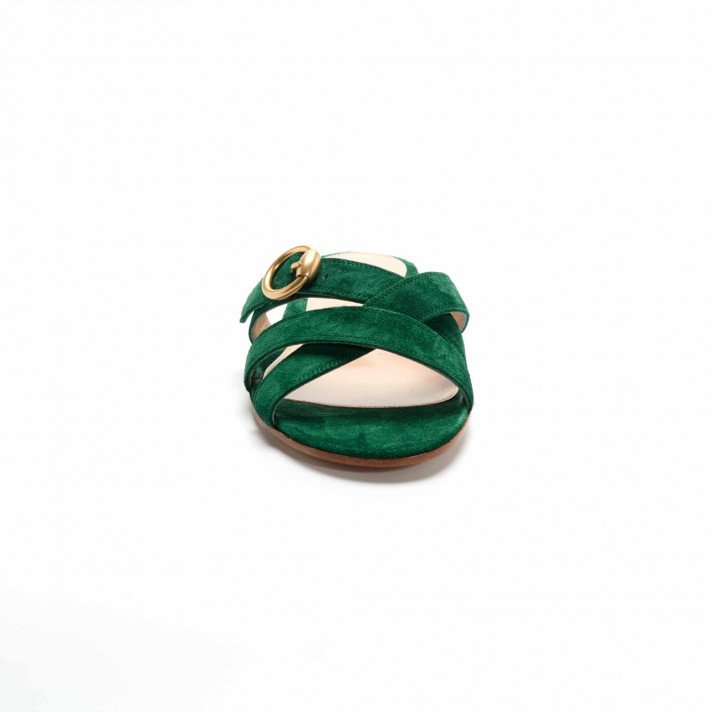 G13620 MULES PLATES VERTES GIANVITO ROSSI