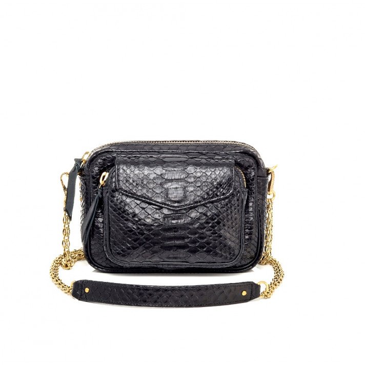 SAC CHARLY PYTHON NOIR /OR CLARIS VIROT