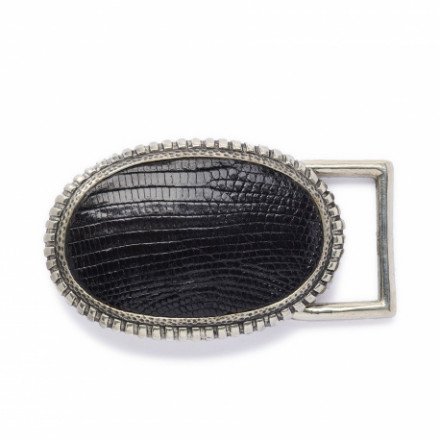 BOUCLE DALLAS ARGENT NOIR LEZARD CLARIS VIROT