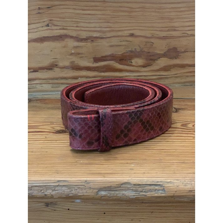 CEINTURE BORDEAUX PYTHON T1 CLARIS VIROT