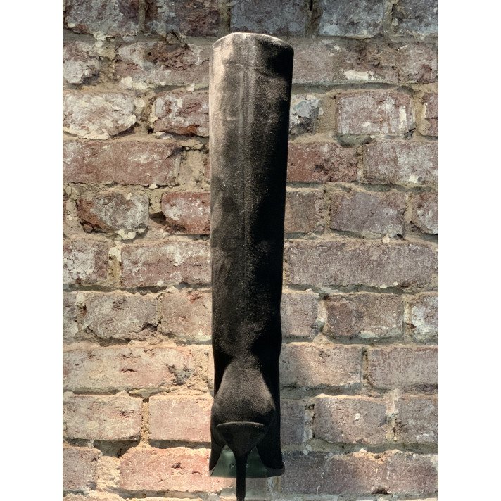 JAMIE 7 TUBE BOTTE VELOURS NOIR FREELANCE