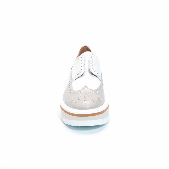 BECKA  SANS LACET ARGILE/BLANC CLERGERIE