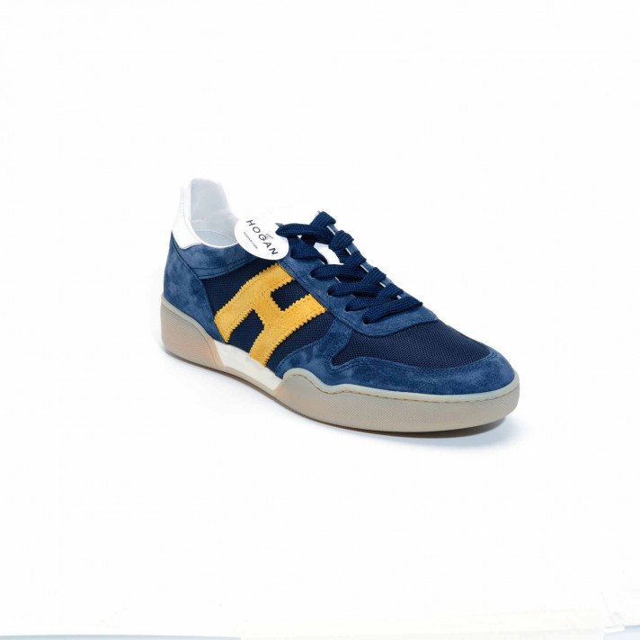 HXW3570 BASKETS MARINE HOMME JAUNE HOGAN
