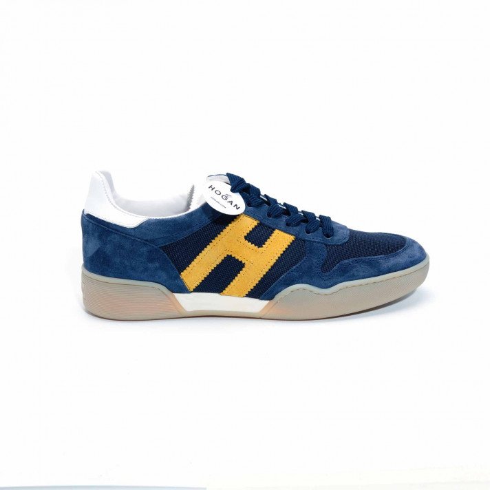 HXW3570 BASKETS MARINE HOMME JAUNE HOGAN