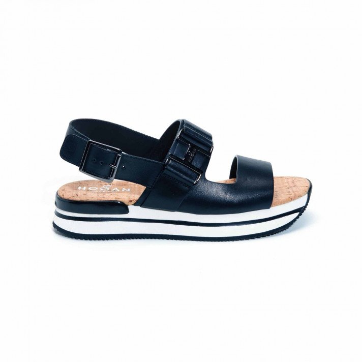 HXW2570 SANDAL BLANC NOIR HOGAN