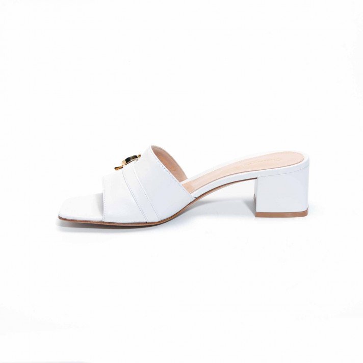 G18150 MULES BLANCHES GIANVITO ROSSI
