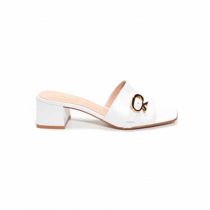G18150 MULES BLANCHES GIANVITO ROSSI