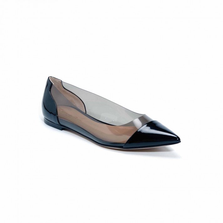 PLEXI FLAT BALLERINES GLASS FUME  GIANVITO ROSSI