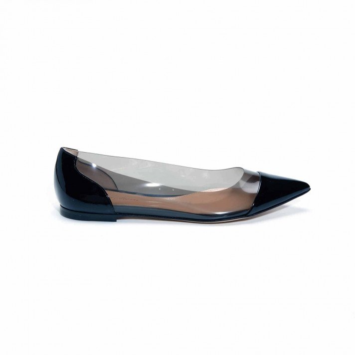 PLEXI FLAT BALLERINES GLASS FUME  GIANVITO ROSSI