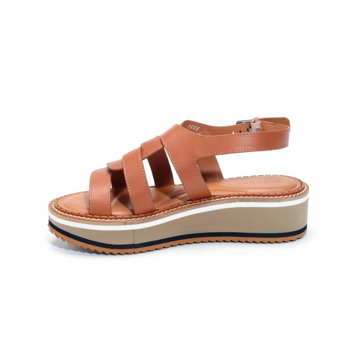 FILOE  SANDALES TABAC CLERGERIE