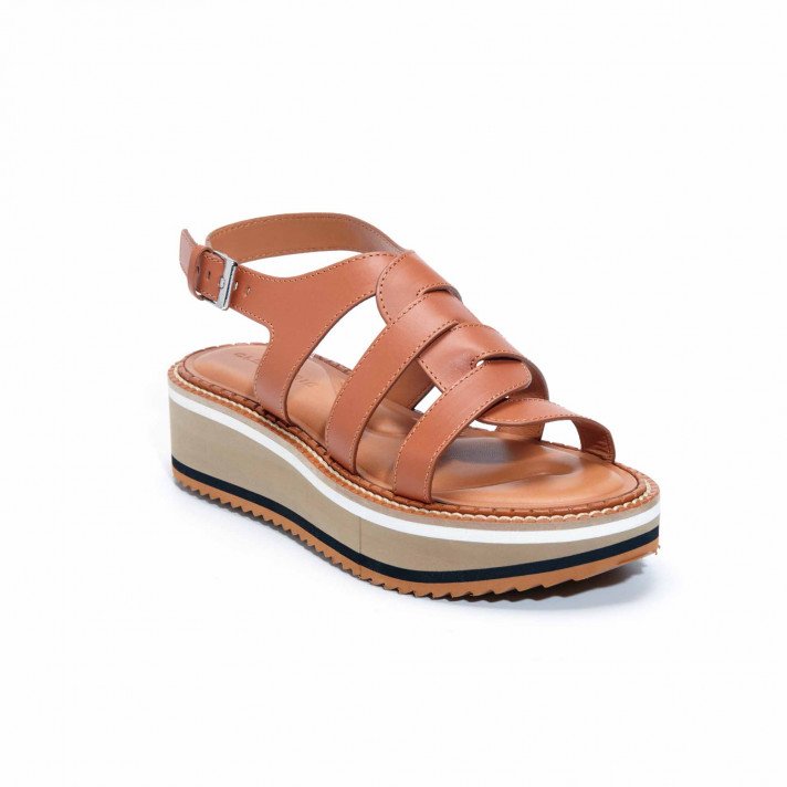FILOE  SANDALES TABAC CLERGERIE