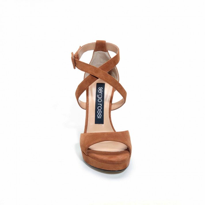 A94390 SANDALES PLATEAU COGNAC SERGIO ROSSI