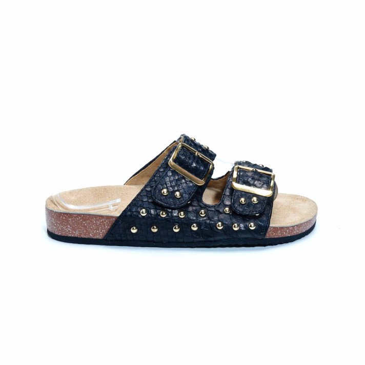 ODETTE NOIRES PYTHON CLOUS DORES CLARIS VIROT