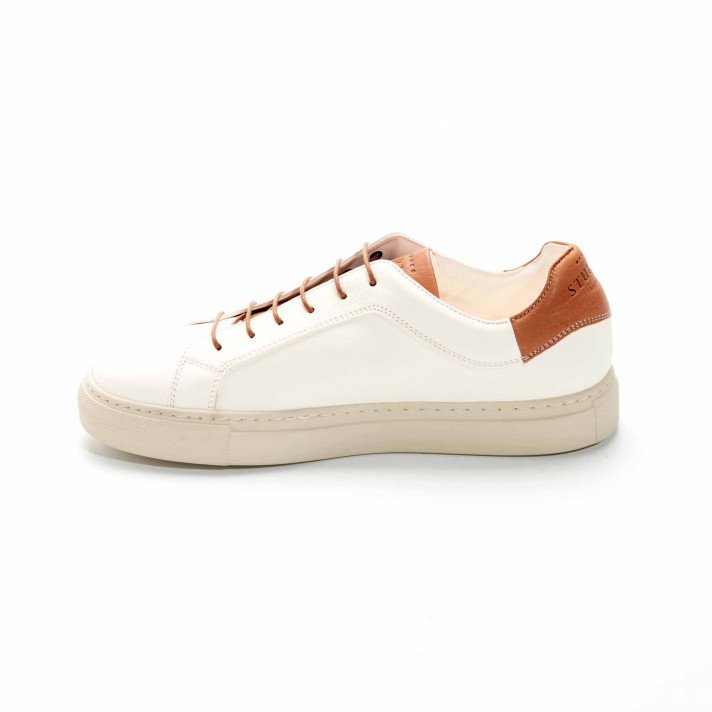 71000 BASKETS BLANC /CAMEL STURLINI