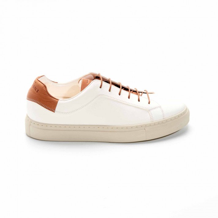 71000 BASKETS BLANC /CAMEL STURLINI