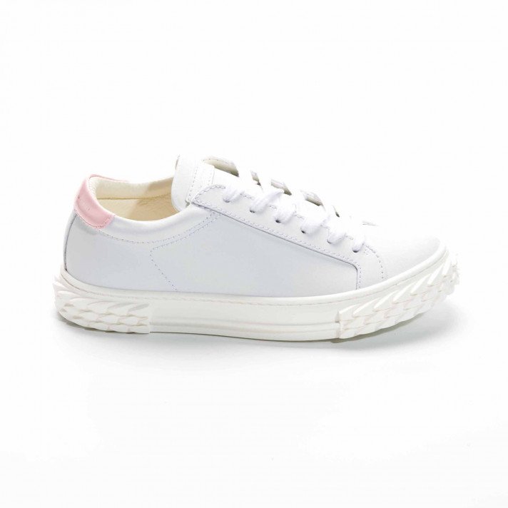 BLABBER BASKETS BLANC ARRIERE ROSE GIUSEPPE ZANOTTI