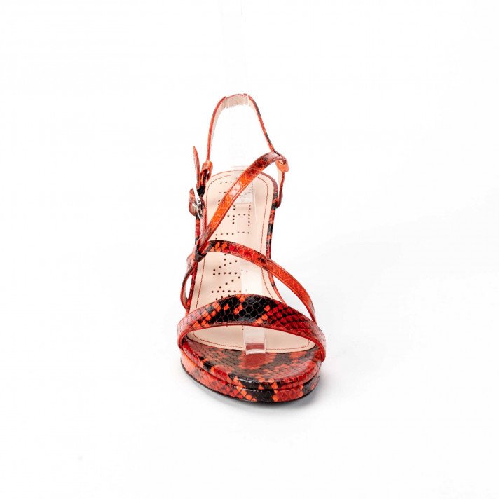 DITA 45 SANDAL SNAKE PRINT CORAIL FREELANCE