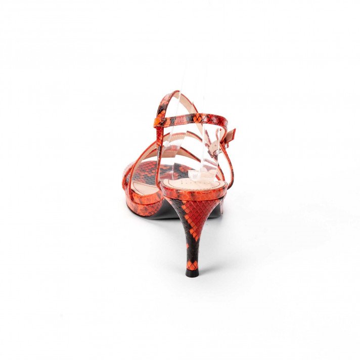 DITA 45 SANDAL SNAKE PRINT CORAIL FREELANCE