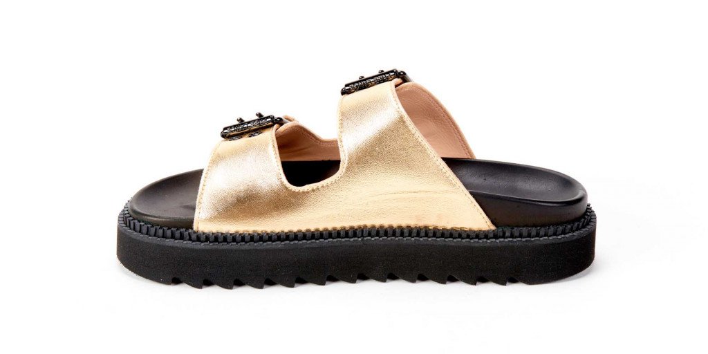 KNIFE DBL BRACE CUIR METALLIQUE OR FREELANCE Boutique La Suite