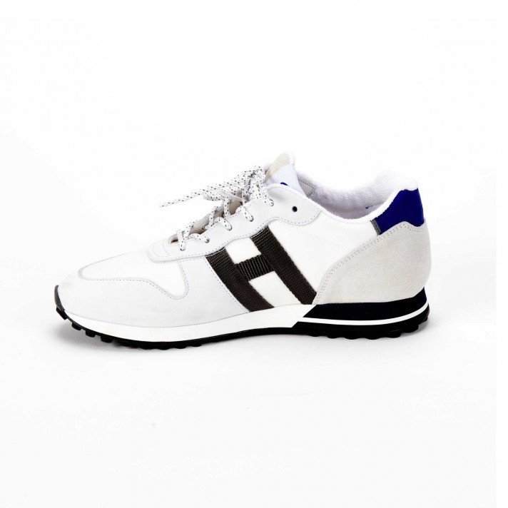 HXM3830 BASKETS BLANC/BLEU H GRIS HOGAN