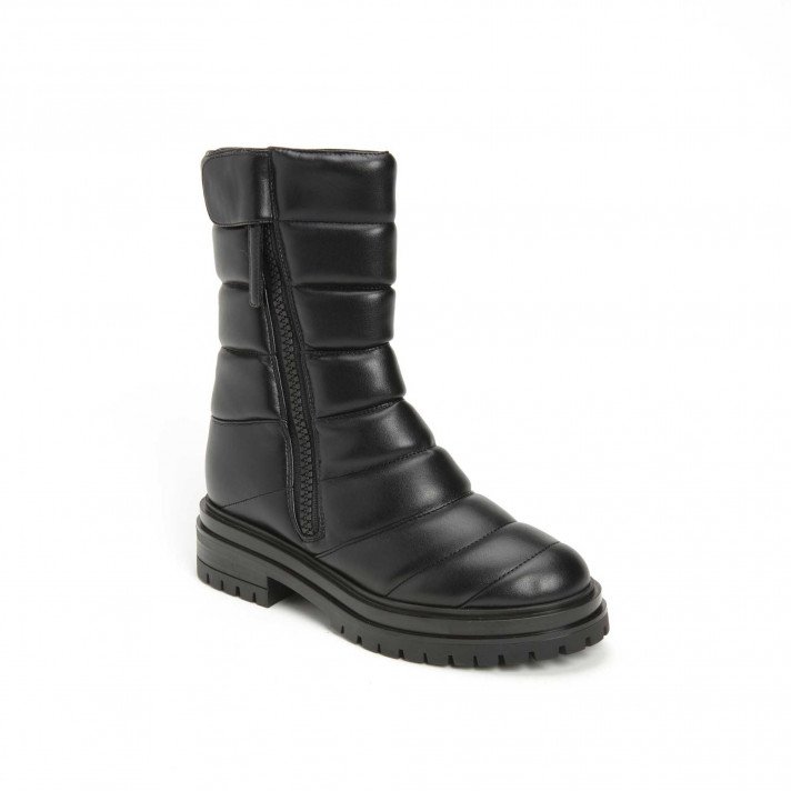 EIKO BOOTS BIKER NOIRE MATELASSEE GIANVITO ROSSI