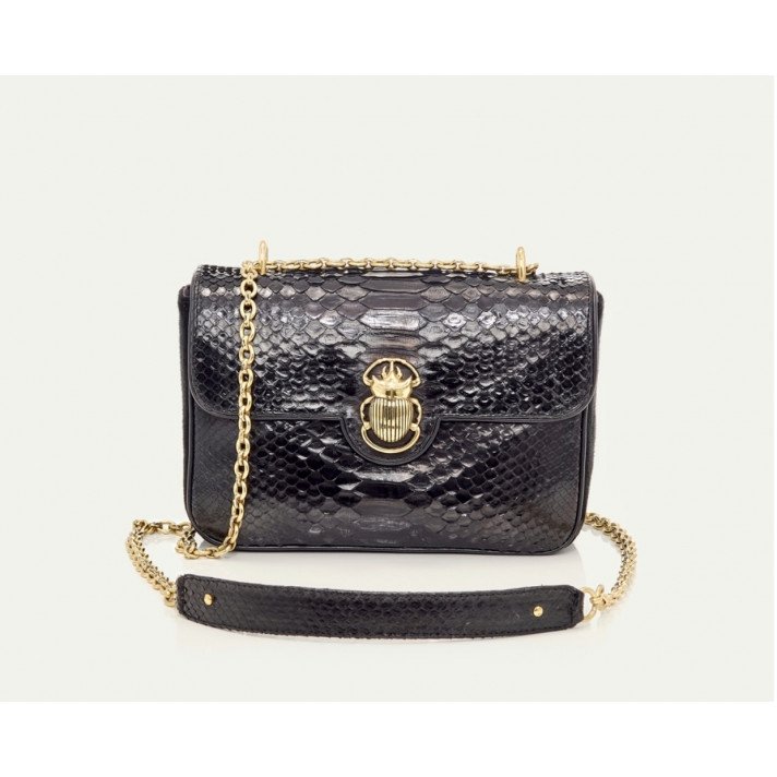 SAC AVA MEDIUM NOIR PYTHON CLARIS VIROT