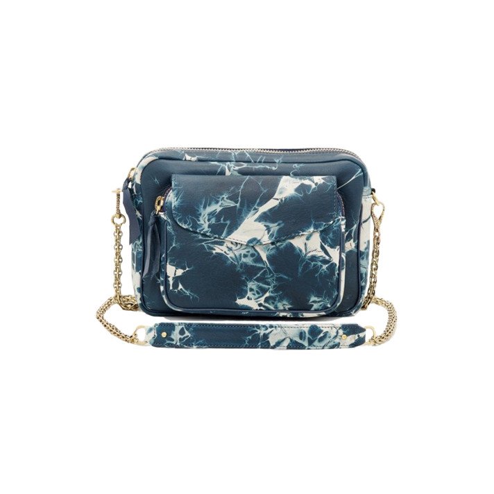 SAC CUIR BIG CHARLY TIE&DIE BLEU CLARIS VIROT