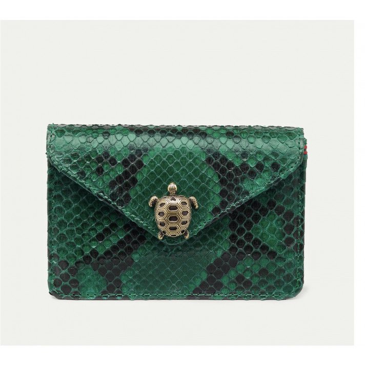 PORTE CARTE ALEX MENTHE TORTUE DOREE CLARIS VIROT