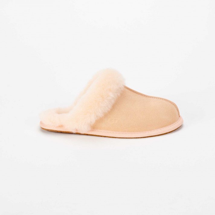 SCUFFETTE MULES FOURREES ROSE SAUMON UGG